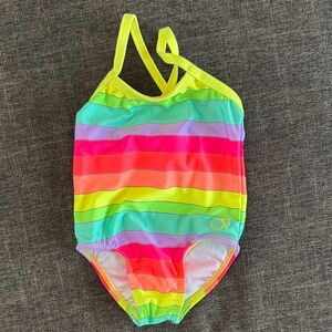OP Kids Vibrant Striped One Piece Swimsuit